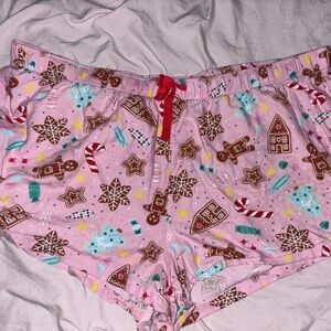 Old Navy Pink Festive Pajama Shorts